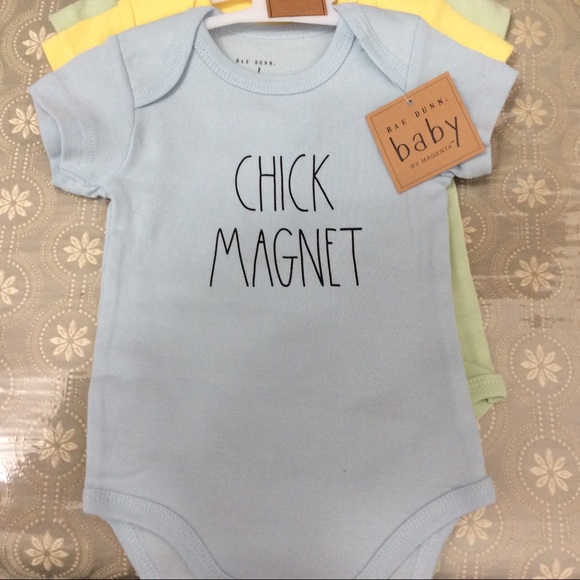 Rae Dunn baby set of 3 onesies - Picture 1 of 6